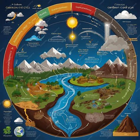 Ciclo Da Natureza - Diagrama do ciclo do carbono Ciclo biogeoquímico para a educação ...