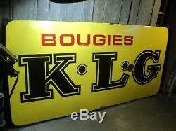 Ancienne Plaque Maill E Publicitaire Bougies Klg Collection Garage