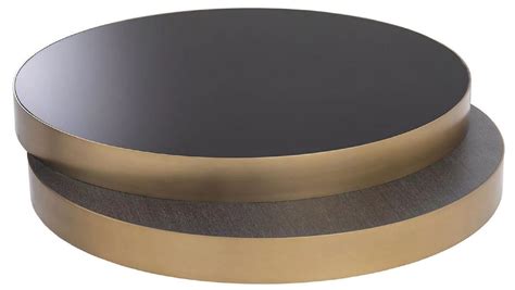 Casa Padrino Luxury Coffee Table Brass Black Black Gray 140 X 120 X