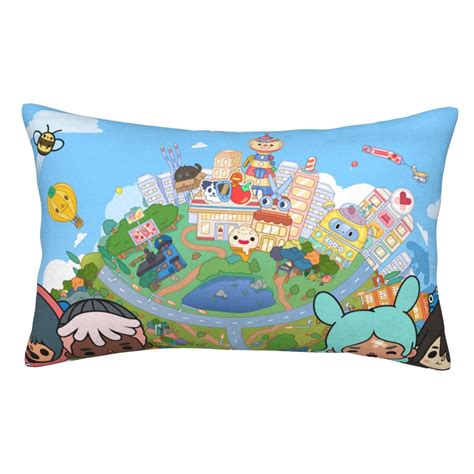 Toca Life World Boca Pillowcase Cushion Pillow Covers With Hidden Zipper Pillow Case Decor For