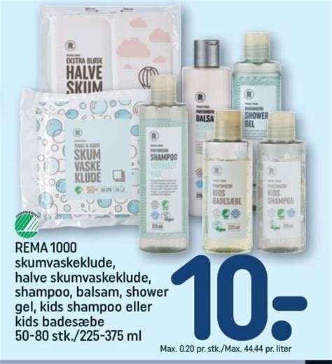 Rema Skumvaskeklude Halve Skumvaskeklude Shampoo Balsam Shower