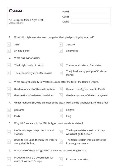 50 The Crusades Worksheets For 10th Class On Quizizz Free Printable