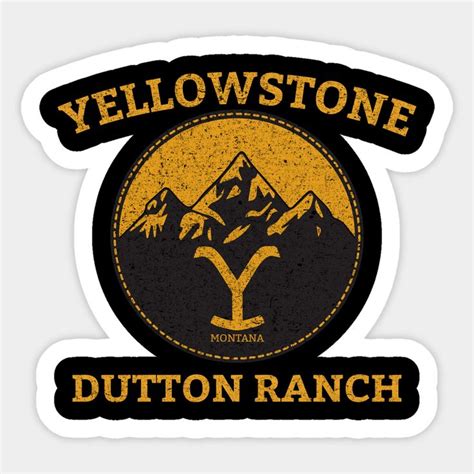 Vintage Yellowstone Dutton Ranch Logo Sticker