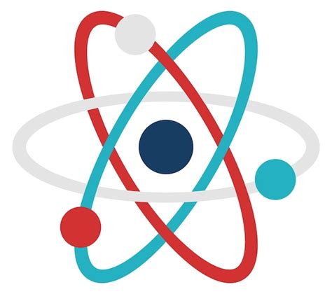 Premium Vector Atom Model Icon Flat Physics Science Symbol