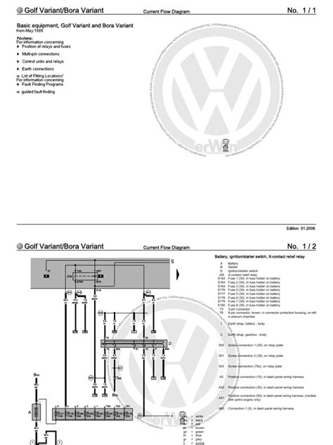 Volkswagen Golf 4 Electrical Wiring Diagramspdf Cars Of Germany