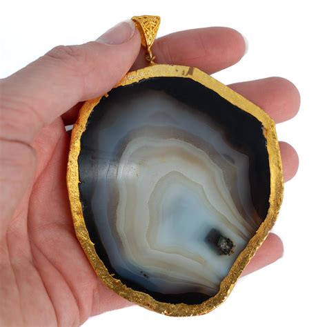 Agate Disc Pendant X Mm Zenvol Europe