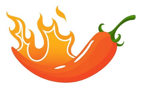 Premium Vector Spicy Level Hot Chili Pepper Icon With Flame And Color Rating Of Extra Hot Red