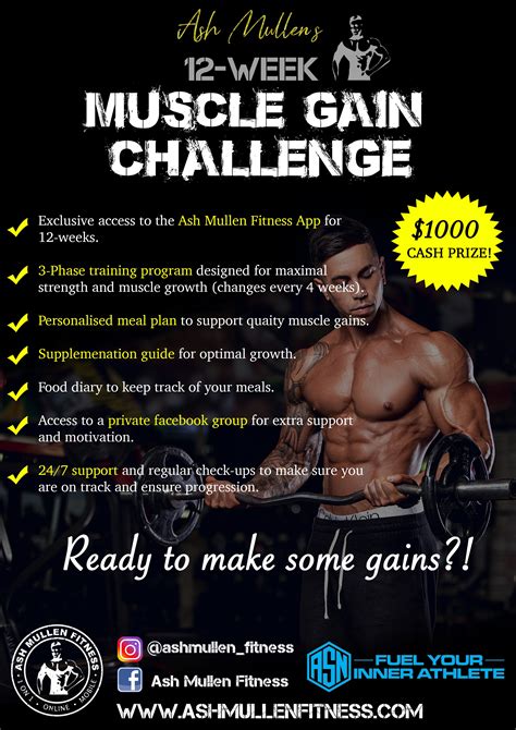 12-Week Muscle Gain Challenge - Home - Ash Mullen Fitness