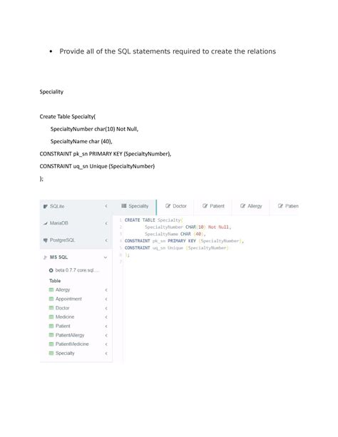 Programming Assign Unit Provide All Of The Sql Statements Required