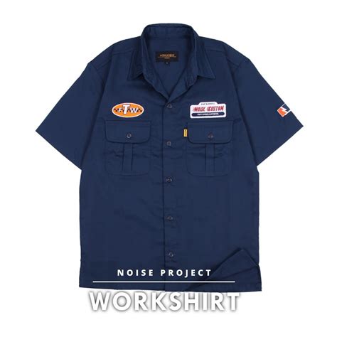 Jual Tans Kemeja Pria Workshirt Kemeja Kerja Navy Premium Kemeja