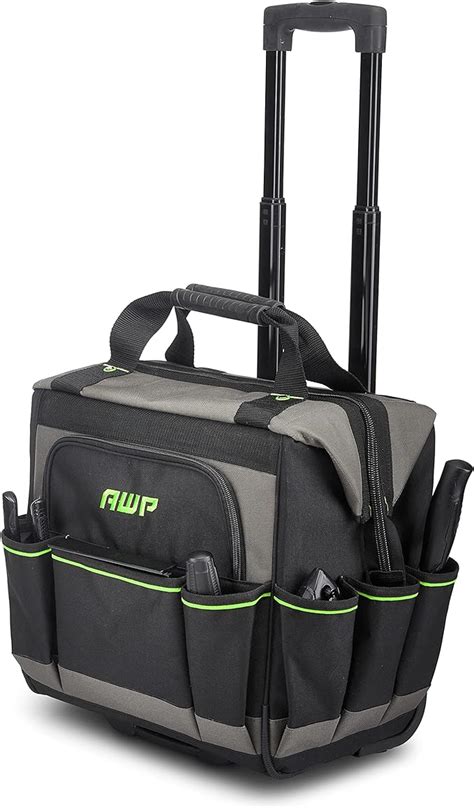 Awp 14 In Rolling Tool Bag Durable Versatile Rolling Tool Storage With Easy Carry Handles