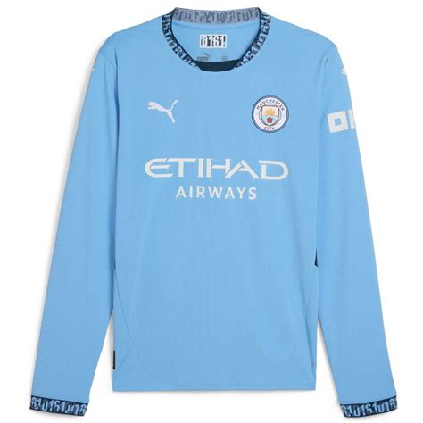 Manchester City Long Sleeve Home Shirt 2024 25 Worldwide Delivery