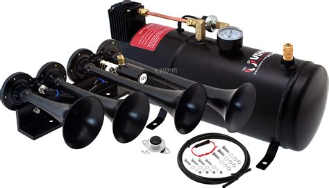 Vixen Horns Vxo B Quad Trumpet Train Air Horn Black With