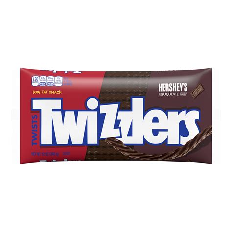 Exp 112023 Twizzlers Twists Hersheys Chocolate Flavored Chewy Candy Bulk Low Fat 12 Oz Bag