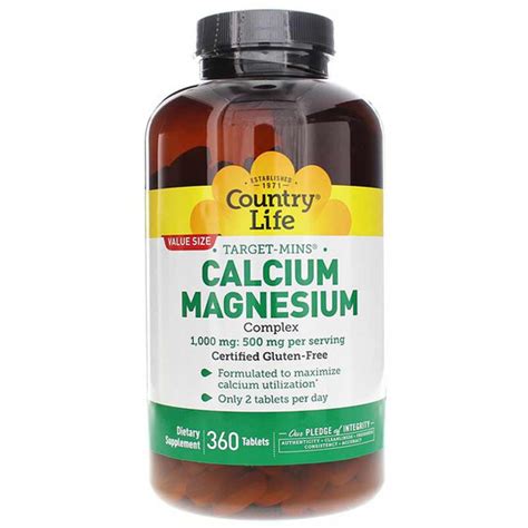 Calcium Magnesium Complex 1000 Mg 500 Mg Country Life