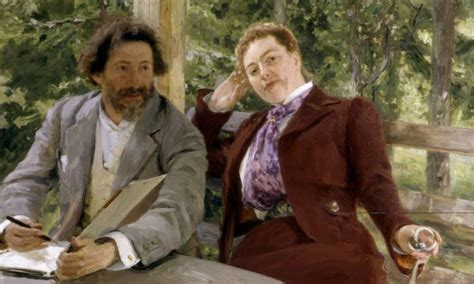 Double Portrait Of Natalia Nordmann And Ilya Repin Painting Ilia