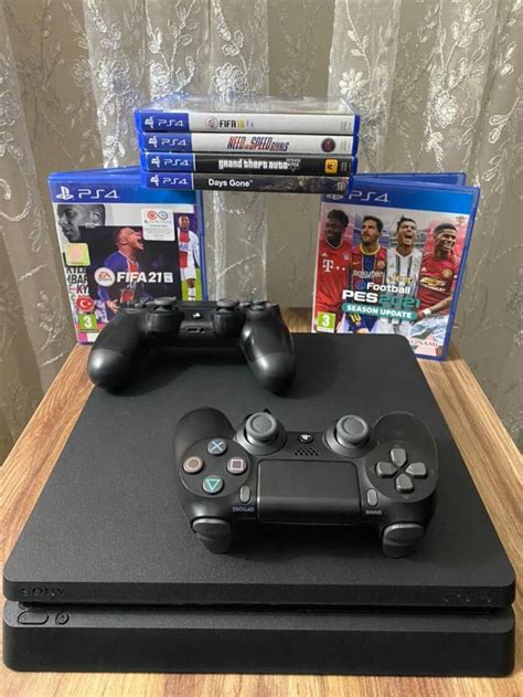 Playstation 4 Slim 1 Tb 2 Kol Sony Orjinal 0dan Farki Yok Oyun Ve