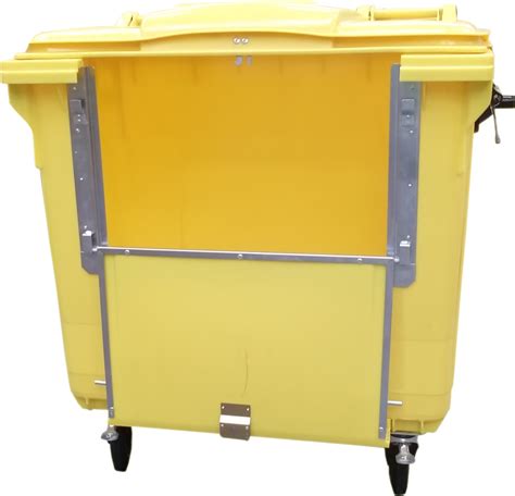 Drop Front Wheeled Waste Bin 770 Litre Yellow FL 143 770 DFY Fosse