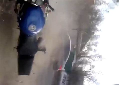 Brunette TWERKING Next To Road Causes Terrifying Head On Collision