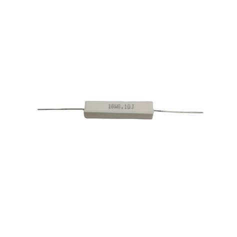 Kit 25 Peças Resistor Porcelana Ceramico 0 1R 5 10W Axial 10WL0R10J