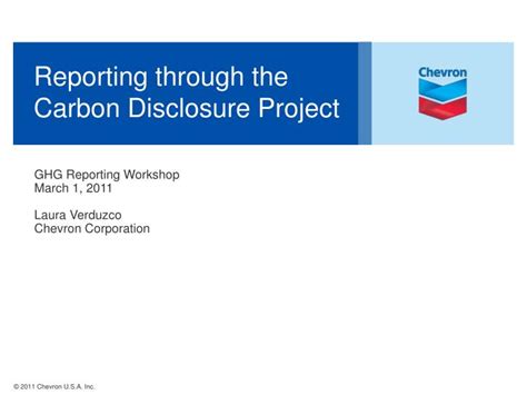 PPT Reporting Through The Carbon Disclosure Project PowerPoint