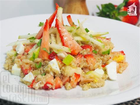 Ensalada De Quinoa Con Fresas Y Queso El Cocinero Casero Ensaladas