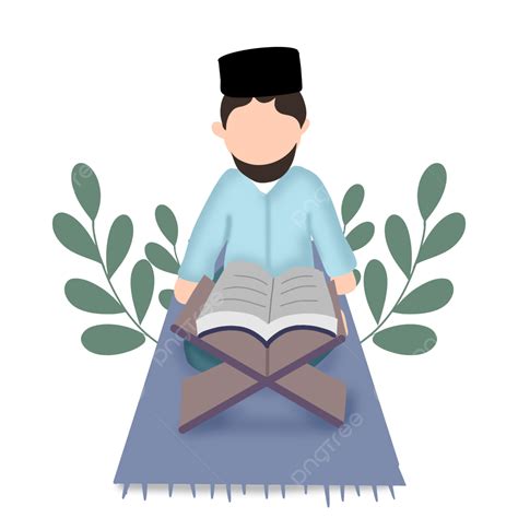 Muslim Read Quran Hd Transparent Muslim Illustration Reading Quran