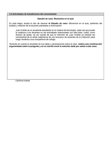 Actividad 3 Procesos Pedagogicos Carolina Alvarez 3 Actividades De