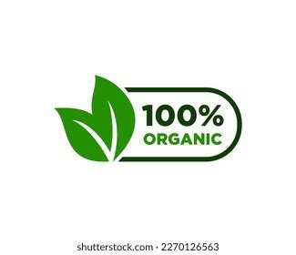 Percent Organic Label Sticker Badge Stock Vector Royalty Free