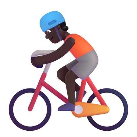 Person Biking 3d Dark Icon Fluentui Emoji 3d Iconpack Microsoft