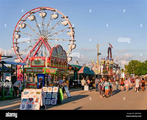 Illinois State Fair Carnival Midway Springfield Illinois Stock Photo