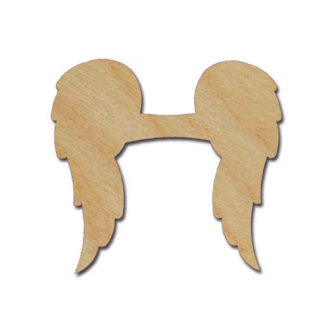 Angel Wings Wood Cutout Unfinished Wooden Wing Shape | Artistic Craft ...