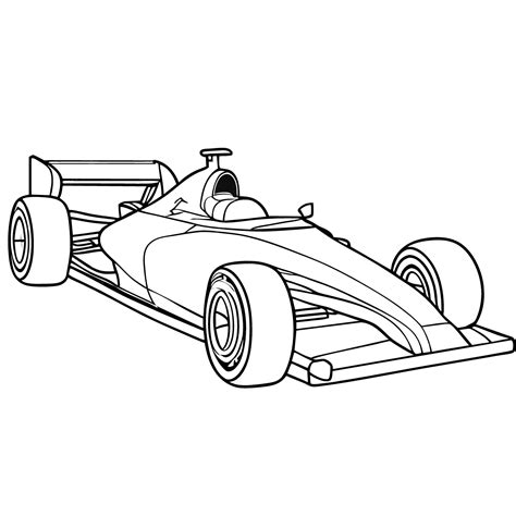 Premium Vector | Car racing COLORING PAGE vector illustration line art