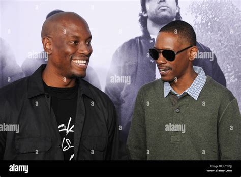 Tyrese Gibson And Kurupt Attends The Straight Outta Compton World