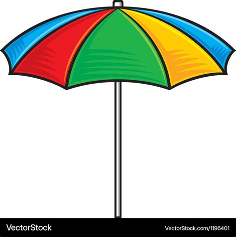 Colorful Beach Umbrella Royalty Free Vector Image