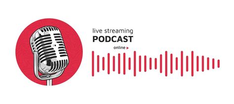 Live streaming podcast banner template 7059744 Vector Art at Vecteezy