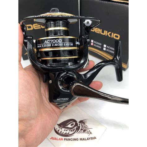 Malaysia Deukio Ac Spinning Fishing Reel With Full Metal Spool Shopee