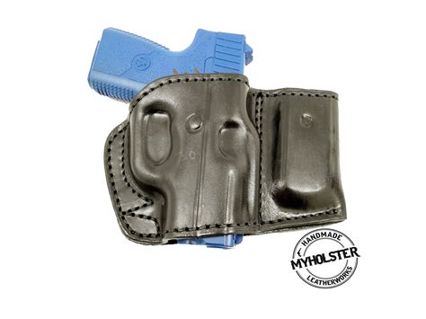 Smith & Wesson SHIELD 9mm Belt Holster with Mag Pouch Leather Holster – MyHolster