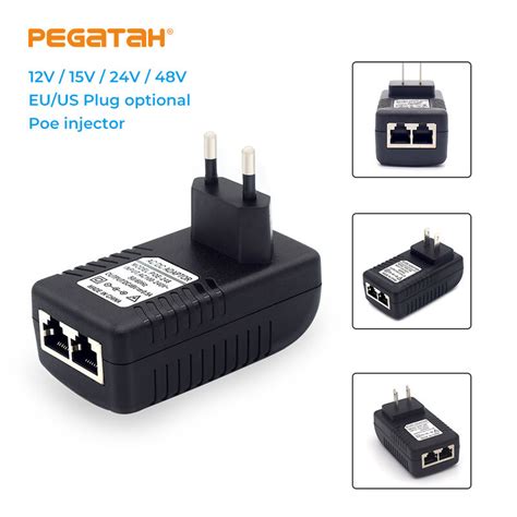 Pegatah Inyector Poe Pasivo De Mbps Adaptador Para C Mara Ip Ap