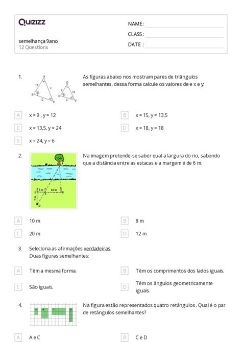 Retângulos Imprimível Jardim Da Infância Planilhas Quizizz