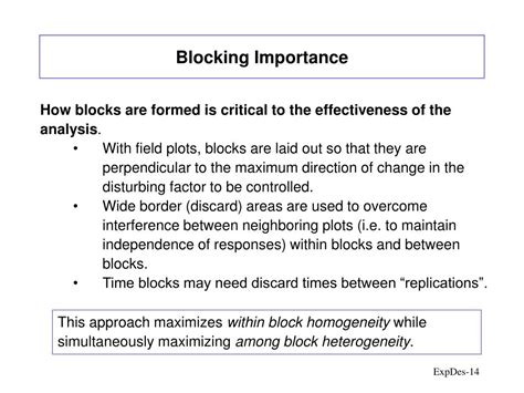 Ppt Experimental Design Concepts Blocking Chapters 14 And 15