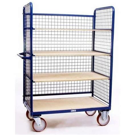 Mild Steel Blue Material Handling Trolley At Rs Piece In Chennai