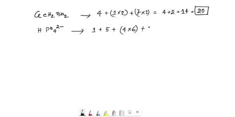 SOLVED: Calculate the total number of VALENCE electrons for the ...