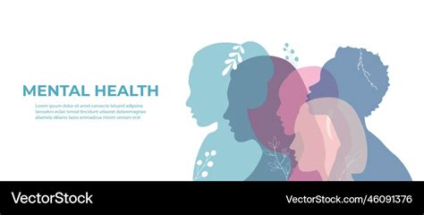 Banner about mental health Royalty Free Vector Image