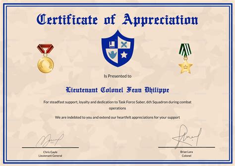 Army Certificate Of Achievement Template - Best Business Templates