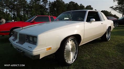 Whipaddict Clean White Cutlass On 24s With Custom Interior Hits The Track Youtube