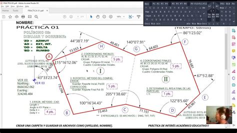 Poligonal Cerrada P01 Civil 3d Puntos De Control Ángulos Grados