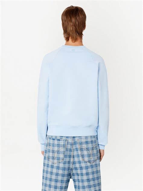 Ami Paris Sweat Ami De Coeur Col Rond Bleu Farfetch Fr