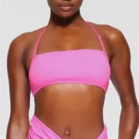 SKIMS Swim Sw2 Skims Signature Swim Bandeau Bikini Top In Taffy