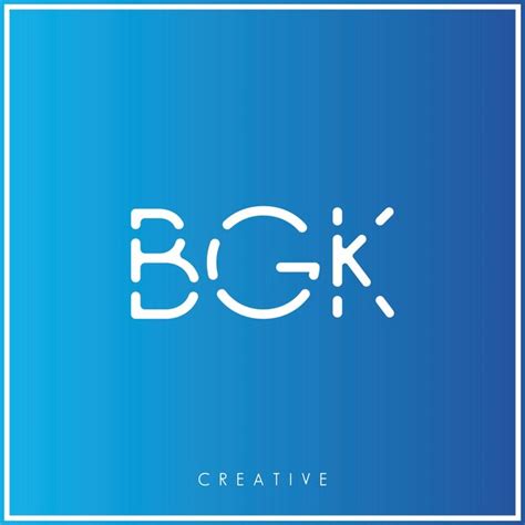 Premium Vector BGK Creative Vector Latter Logo Design Minimal Latter